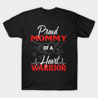 Womens Proud Mommy of a Heart  CHD Awareness T-Shirt